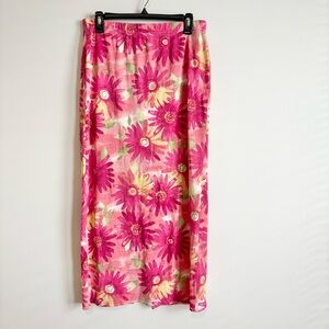 Fiorlini‎ international floral pull n midi skirt pink size medium